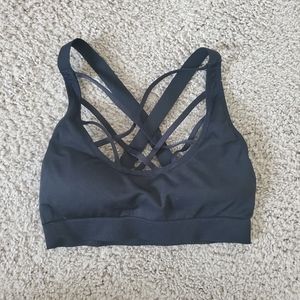 Victoria's Secret black strappy sports bra